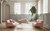 Rum trægulv og rosa sofaer samt daybed fra Bolias webshop med fokus på unified commerce
